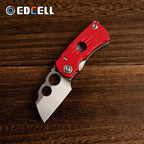 EDCELL Dire Claw Folding Pocket Knife Titanium/Red G10-Horn Tip
