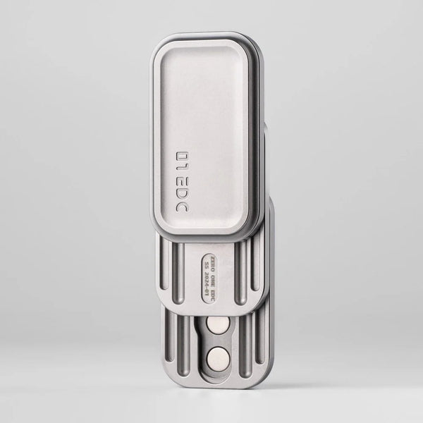 Machined slider category object on a warm light studio surface