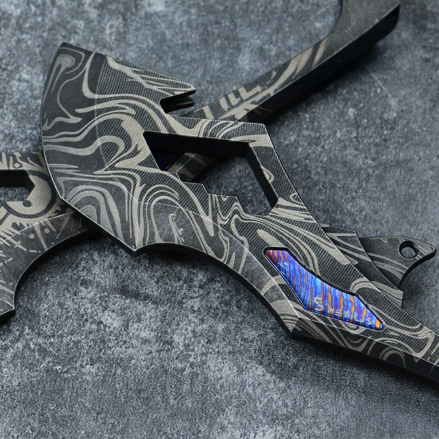 METILIS Depen Tactical Crowbar Stainless Steel+Mokuti (flowing cloud meteor pattern)