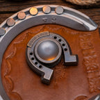 SAO EDC Lucky Horseshoe Spinner Blasted Zirconium