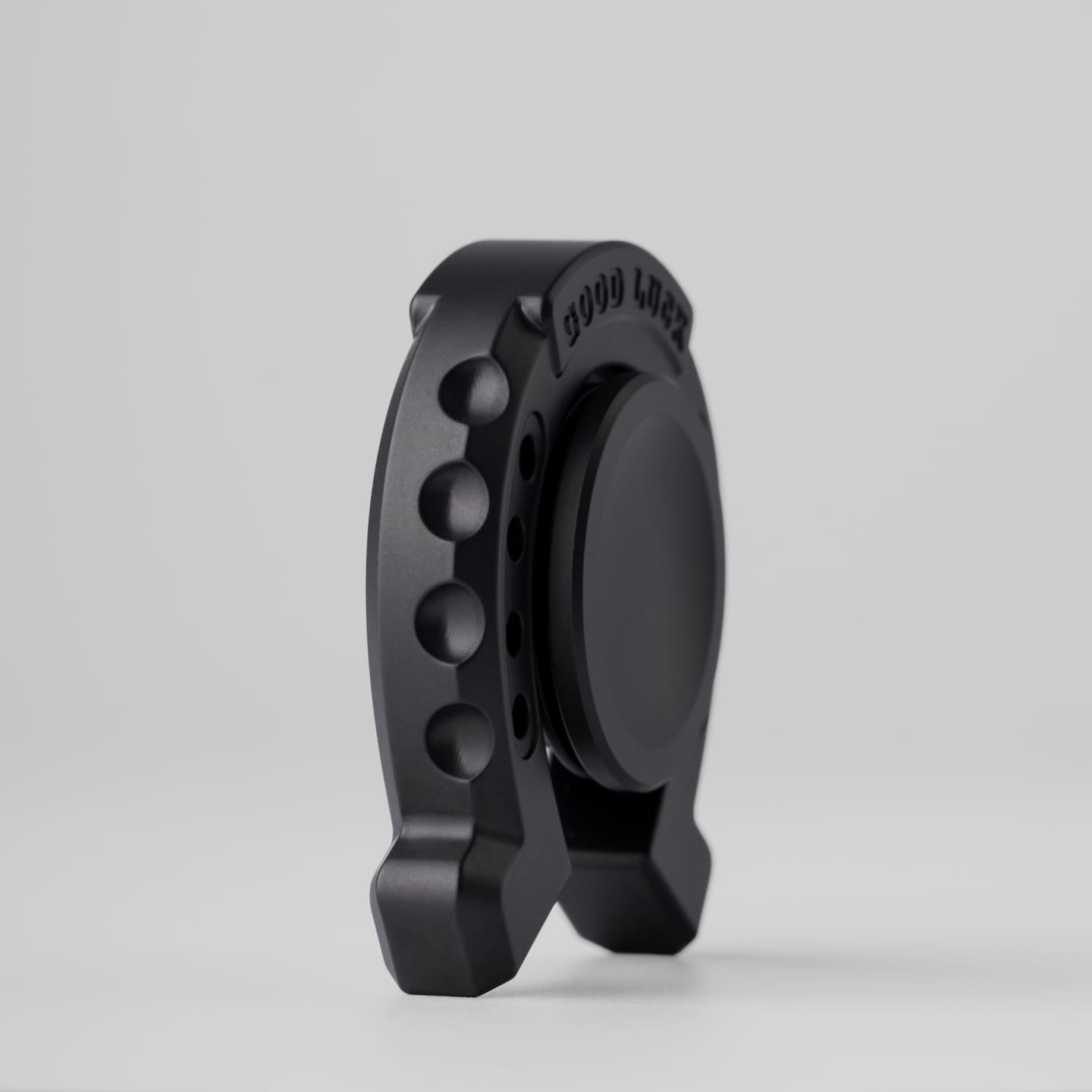 SAO EDC Lucky Horseshoe Spinner Blasted Zirconium