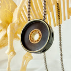 WM EDC Novo Buttons Necklace Zirconium-Black+Gold